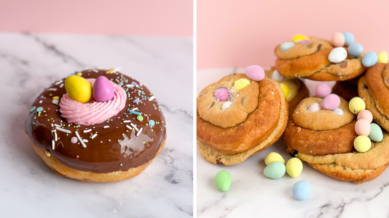 Beigne avec Mini-Eggs. Droite : Beikies avec Mini Eggs.