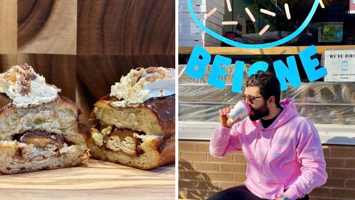 Beigne Twix. Droite : devanture Bernie Beigne.