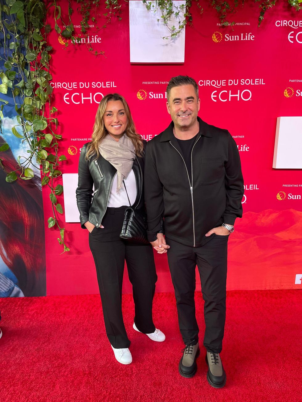 Beno\u00eet Gagnon et sa conjointe, la mannequin Nathalie Sanschagrin.