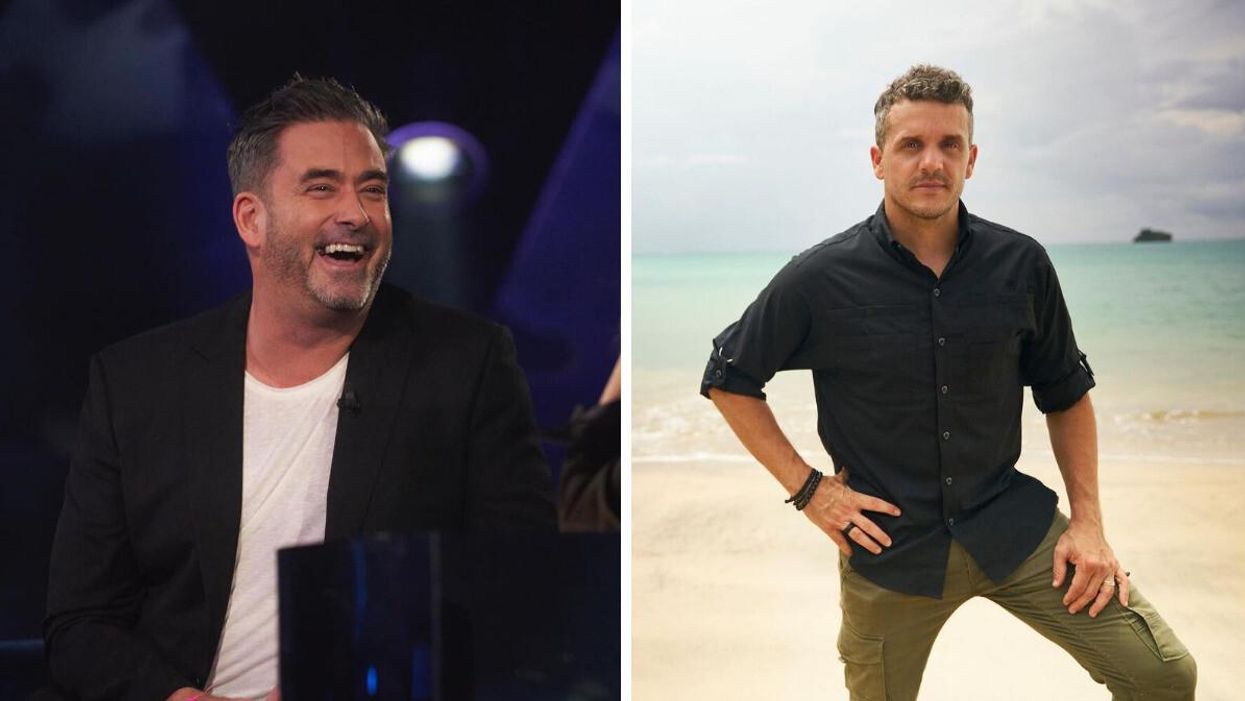 Benoît Gagnon à La semaine des 4 Julie. Droite : Patrice Bélanger de Survivor Québec.