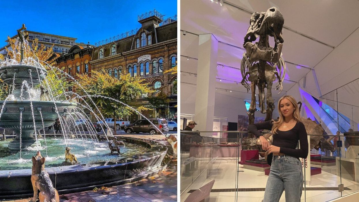 Berczy Park in Toronto. Katherine Caspersz at the ROM.