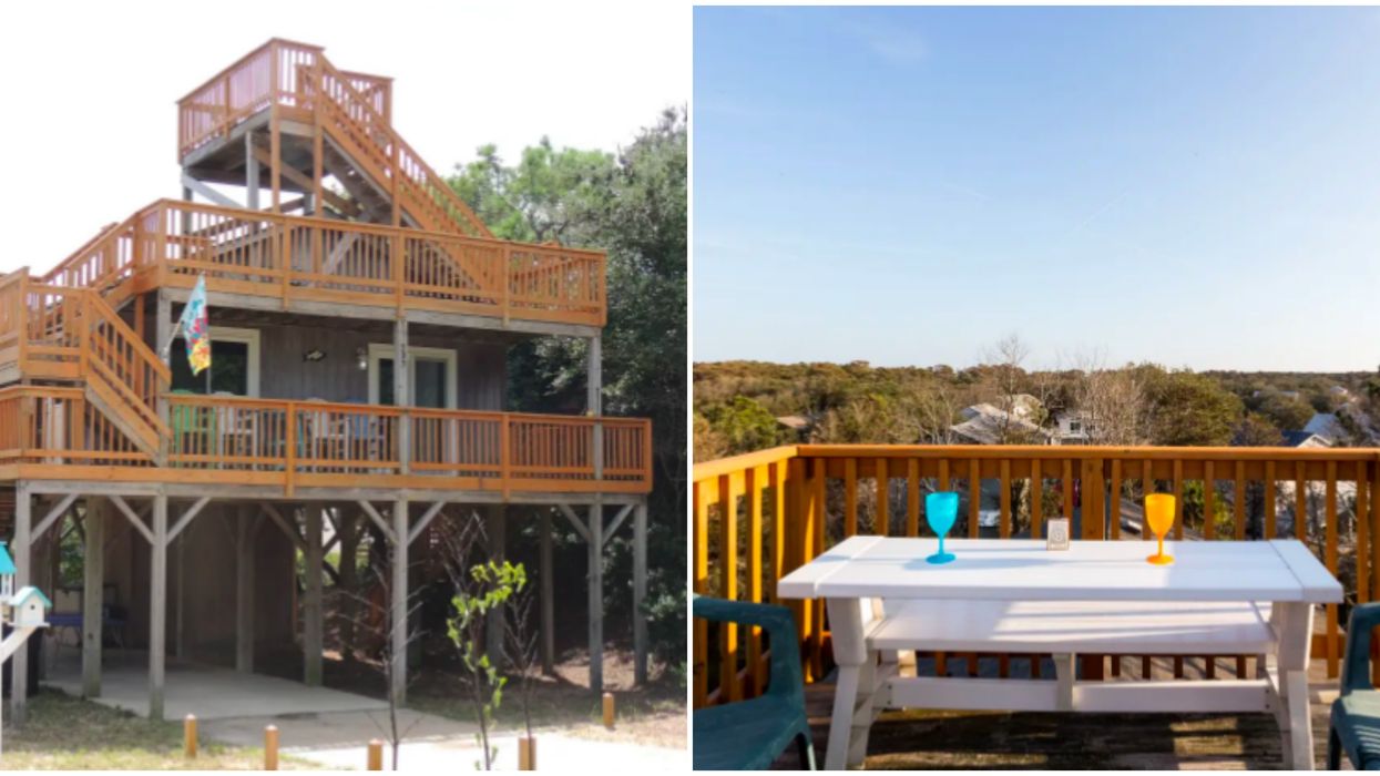 This Affordable North Carolina Beach House Airbnb Has A 3Tier Deck