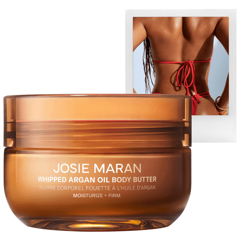 Beurre pour le corps fouett\u00e9 raffermissant \u00e0 l\u2019huile d\u2019argan rechargeable Golden Hour de JOSIE MARAN vendu au Sephora.