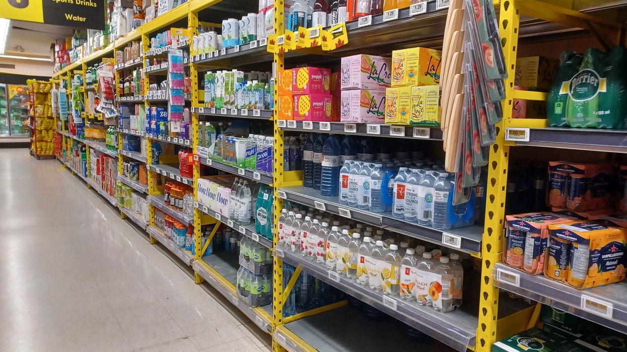 beverage aisle at a grocery store in canada