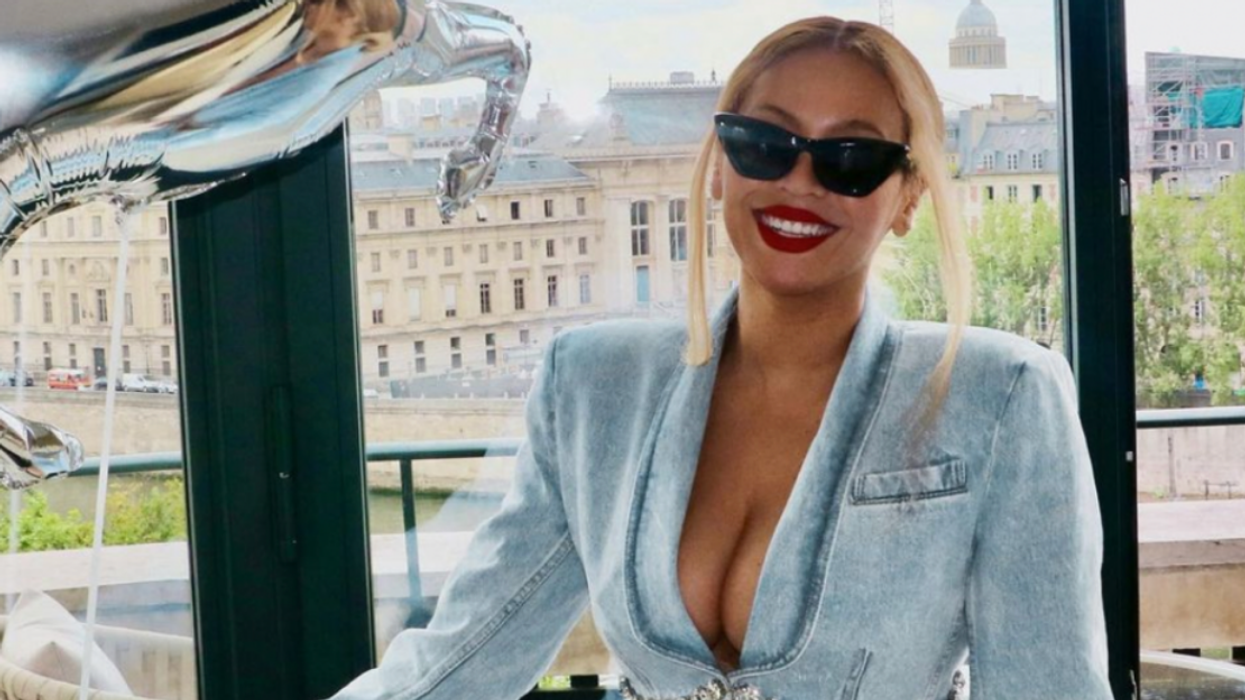 Beyoncé posing in sunglasses.