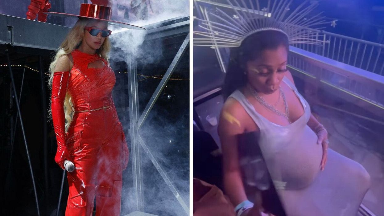 Beyoncé. Right: Sarah Francis Jones at Beyoncé's concert.