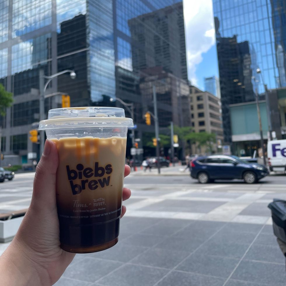Biebs Brew from Tim Hortons.