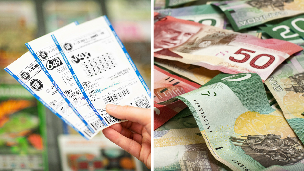 Billets de lotterie. Droite : argent.