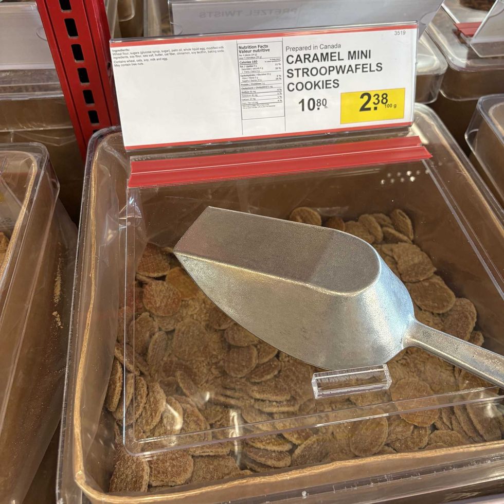 bin of Mini stroopwafel cookies at Bulk Barn
