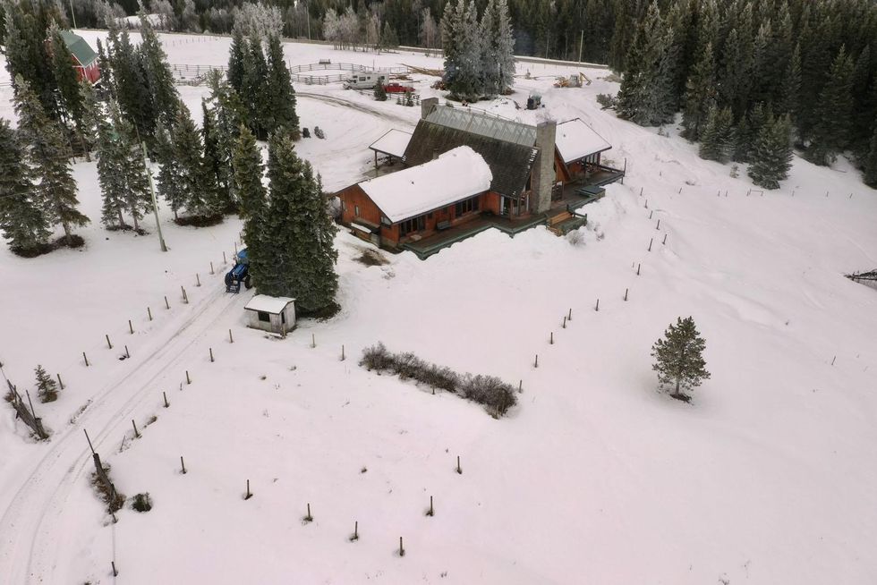 Bird's eye view of the property.
