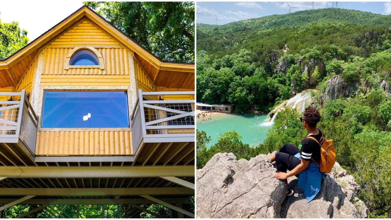 Bird's Nest Airbnb In Oklahoma Lies Right Next To Turner Falls Narcity