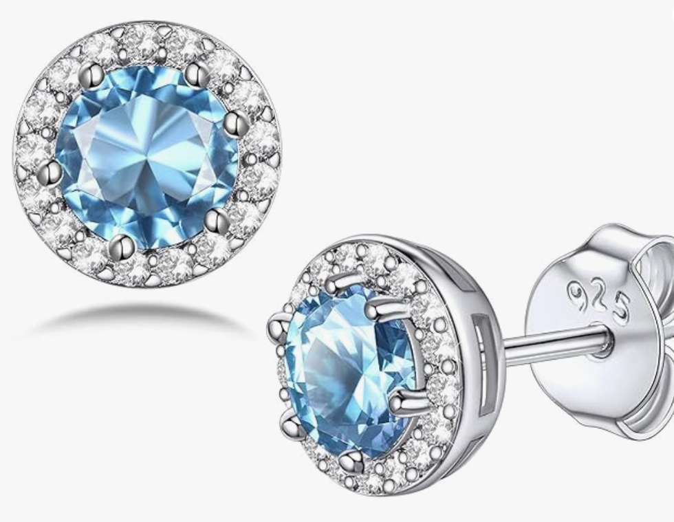 Birthstone stud earrings.