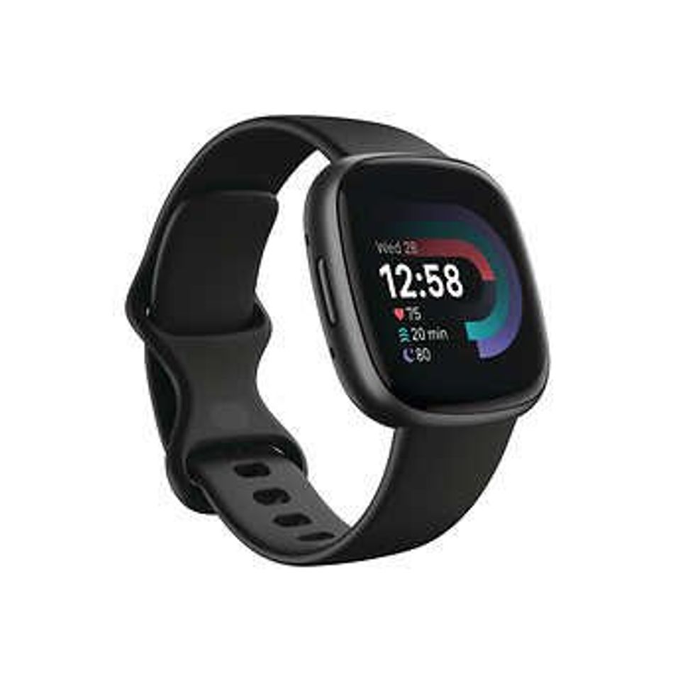 black fitbit versa 4 smartwatch with gps