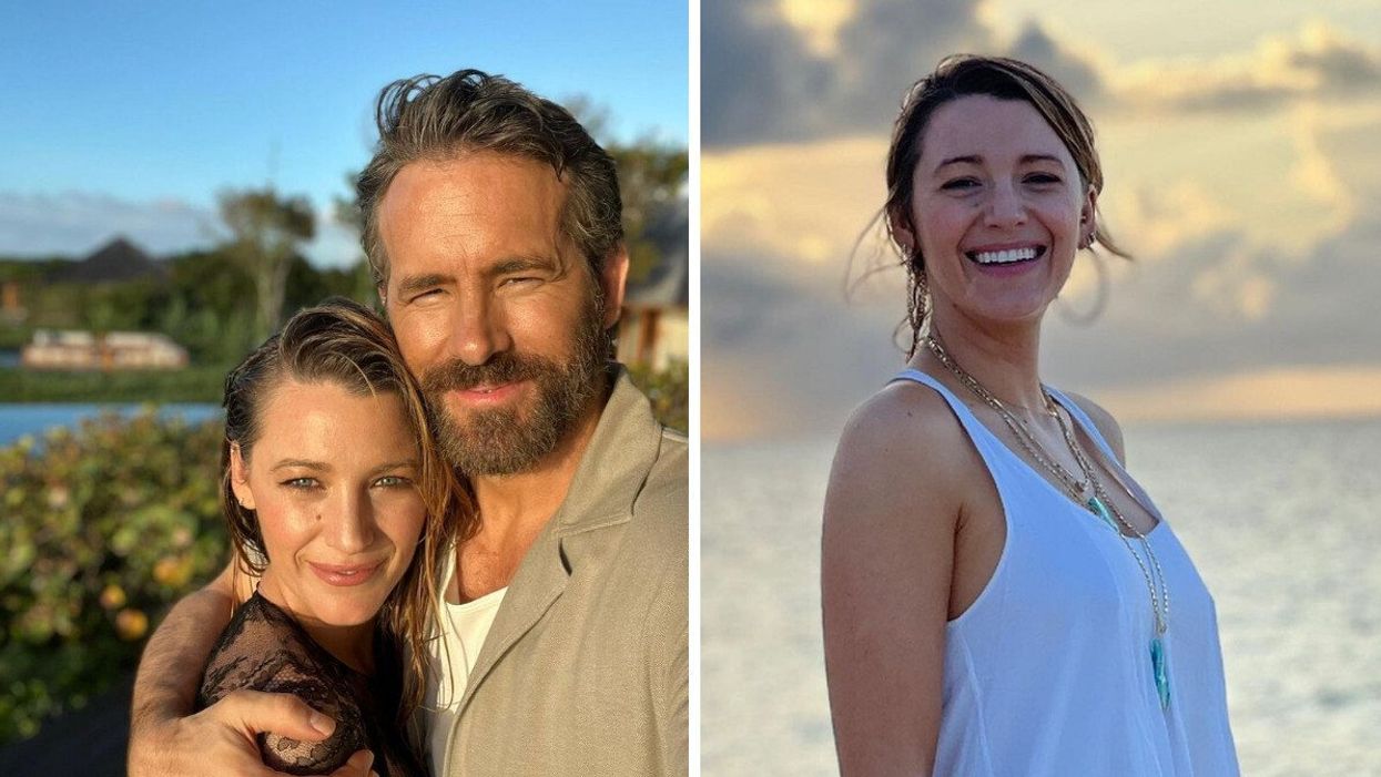 Blake Lively and Ryan Reynolds. Right: Blake Lively.