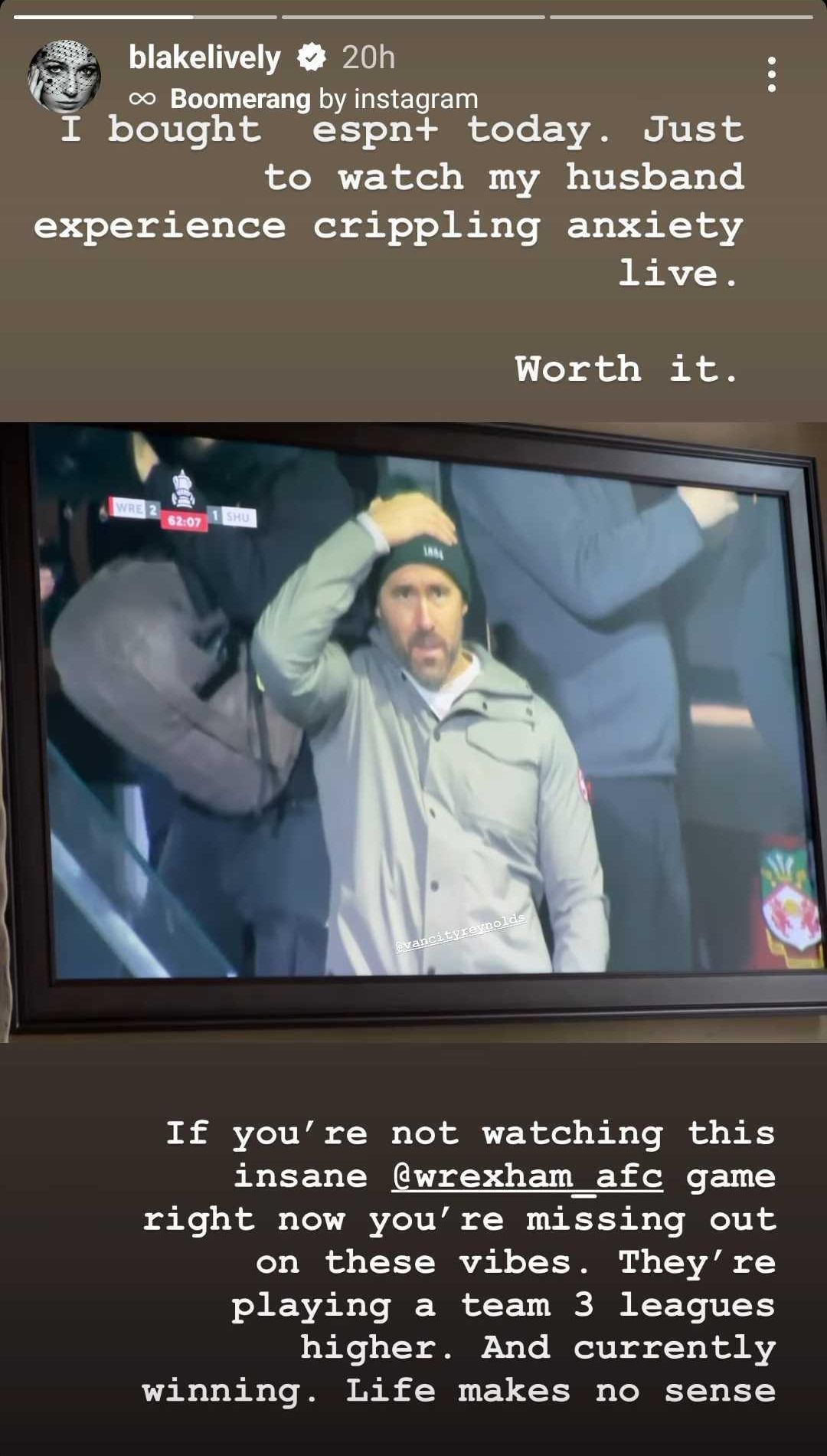 Blake Lively's Instagram story.