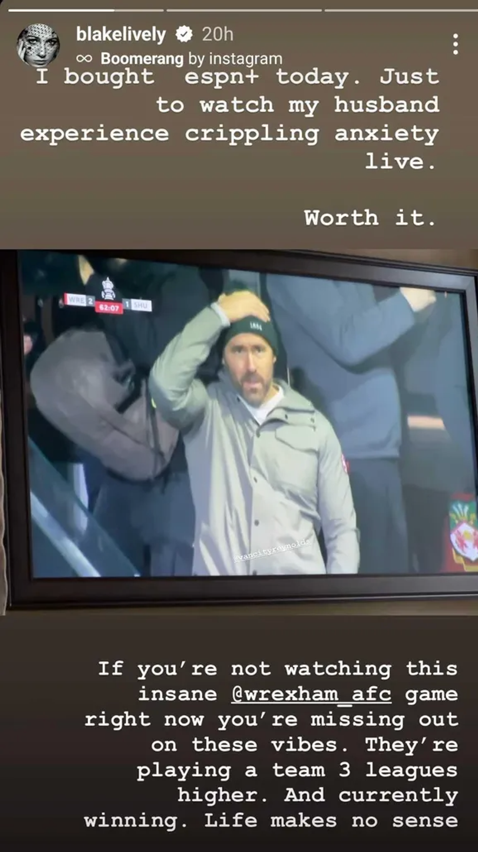 Blake Lively's Instagram story.