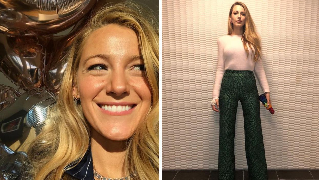 Blake Lively selfie. Right: Blake Lively.