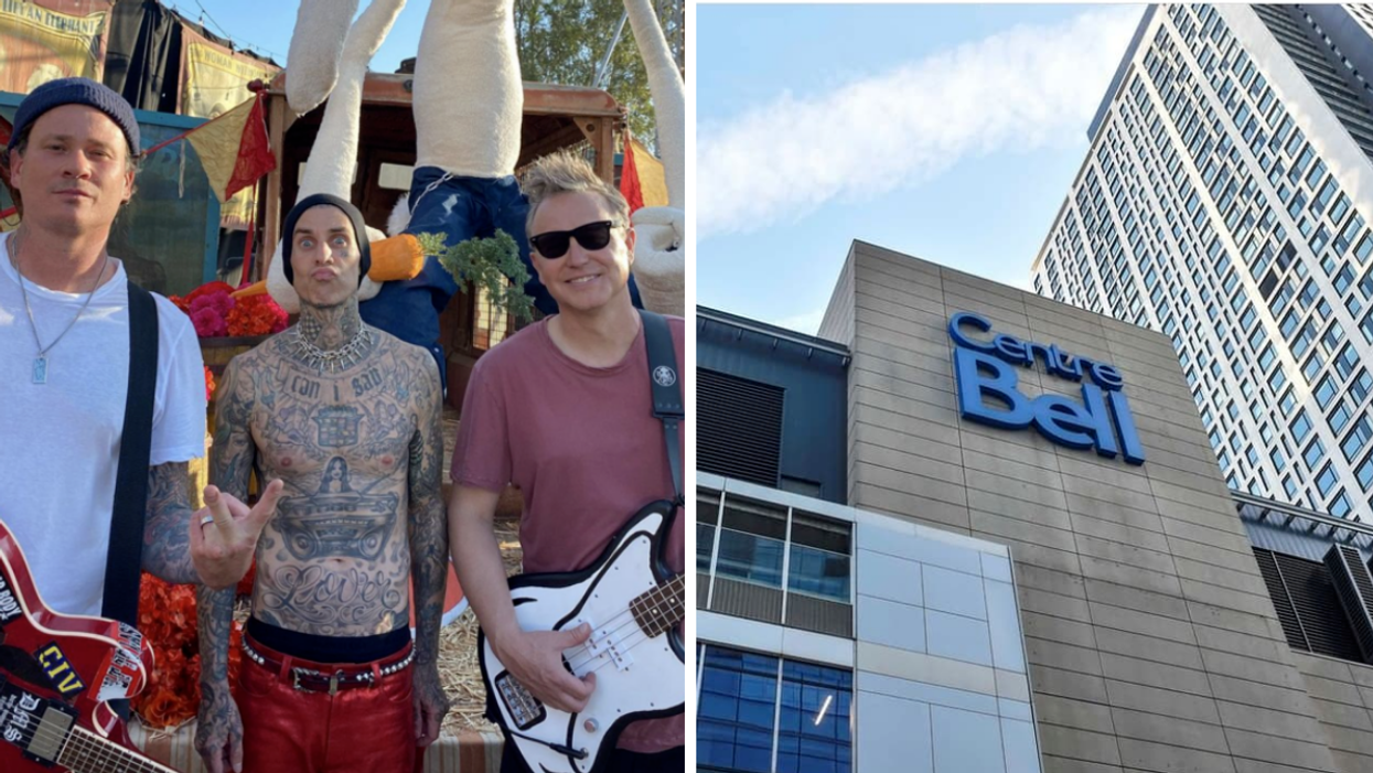 Blink-182. Droite : Centre Bell.