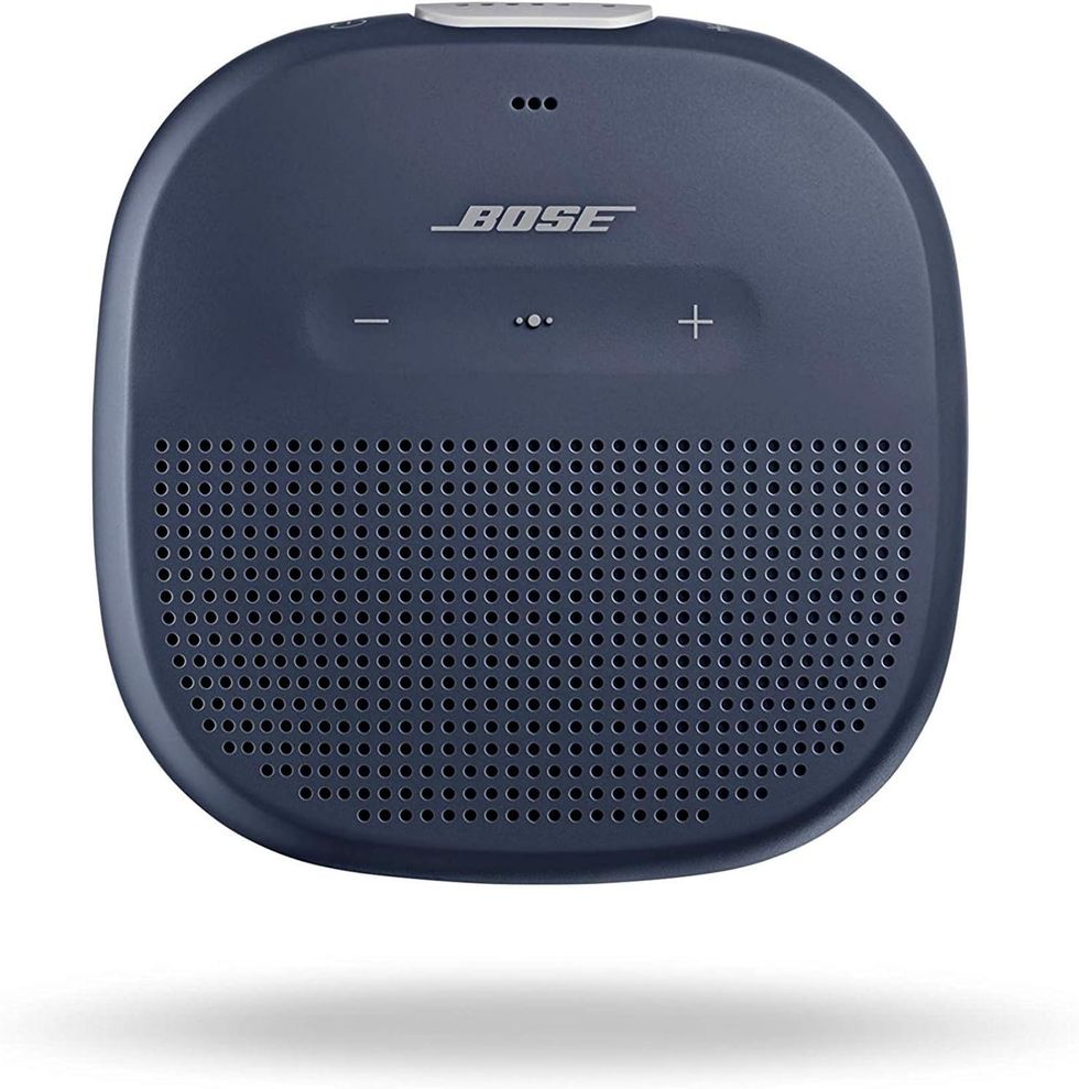 blue bose soundlink micro portable outdoor speaker