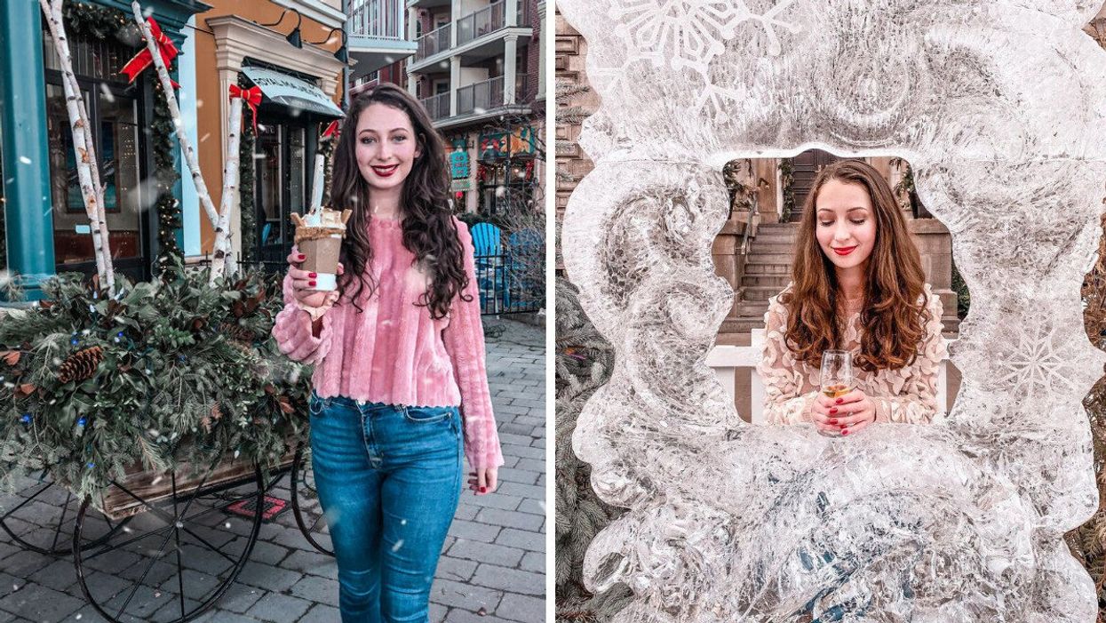 Blue Mountain Village. Right: Niagara Icewine Festival.
