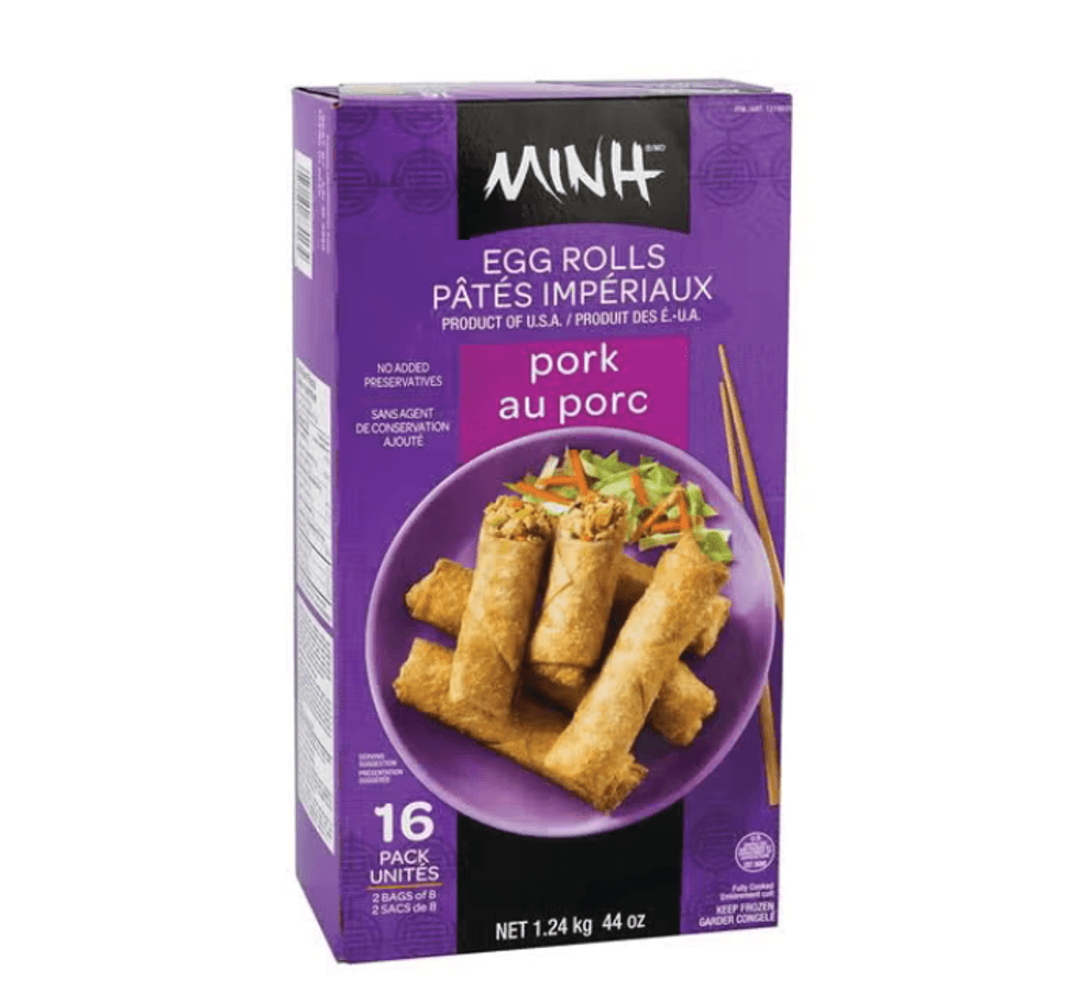 Bo\u00eete de 16 p\u00e2t\u00e9s imp\u00e9riaux au porc Minh vendue au Costco.