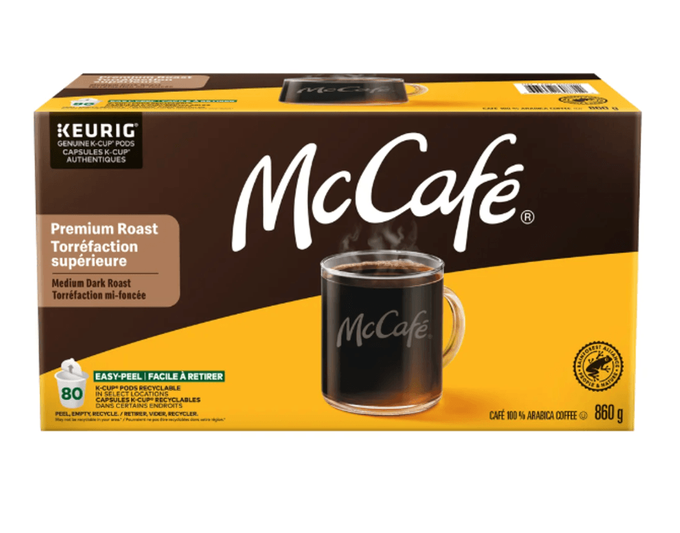 Bo\u00eete de 80 capsules K-Cup de caf\u00e9 \u00e0 torr\u00e9faction sup\u00e9rieure McCaf\u00e9.