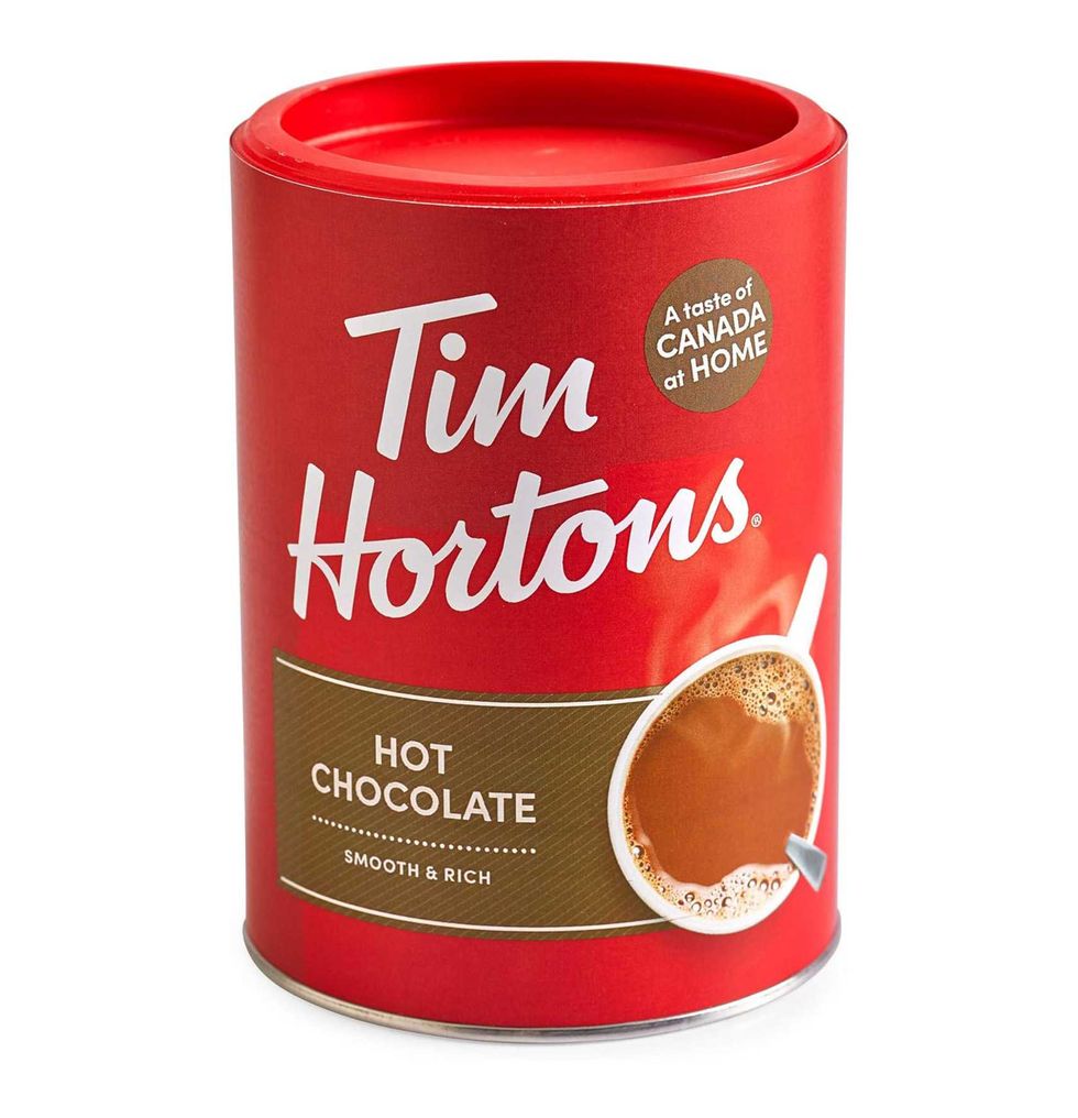 Bo\u00eete de m\u00e9lange \u00e0 chocolat chaud Tim Hortons en vente sur Amazon.