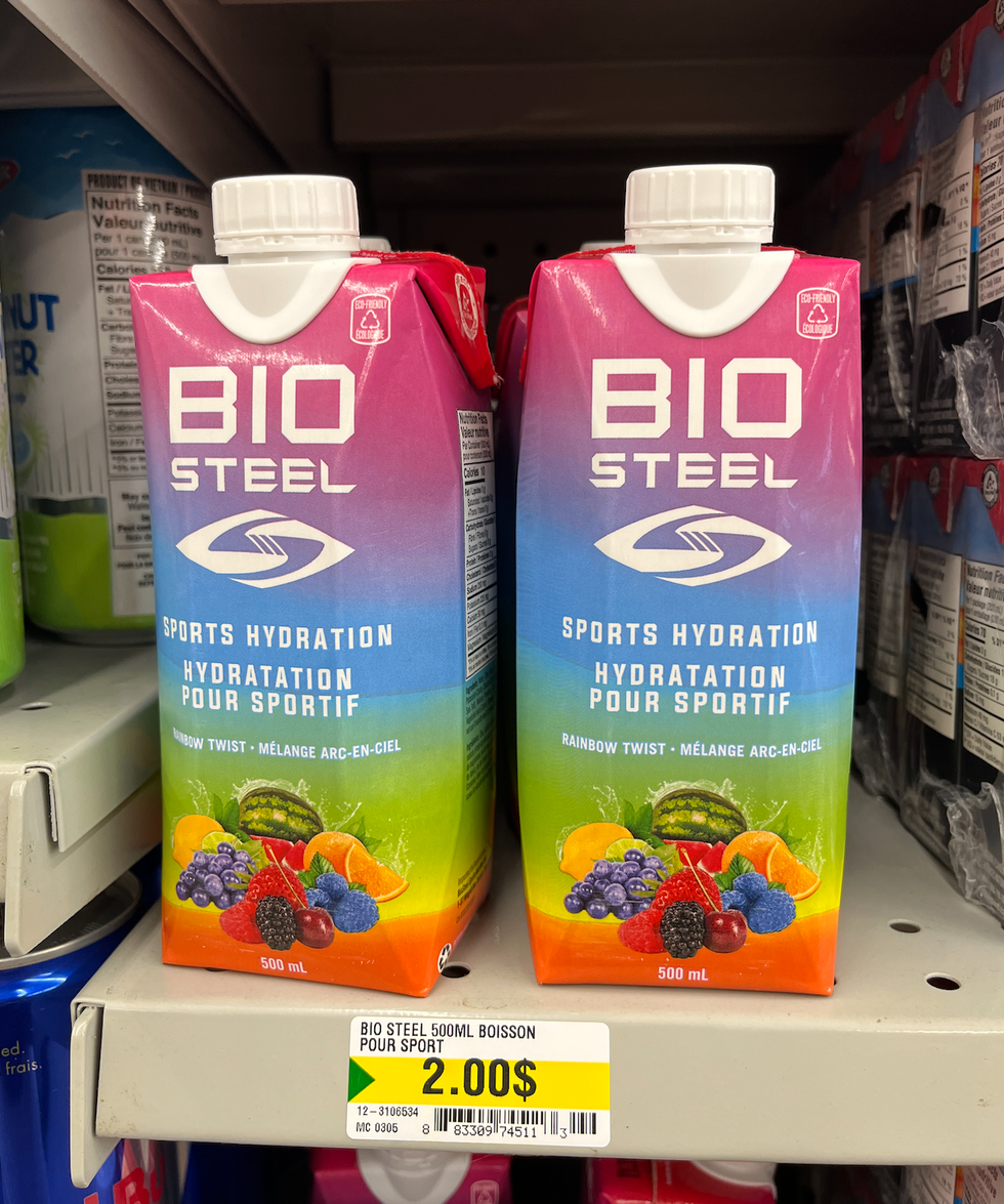 Boisson BioSteel au Dollarama.
