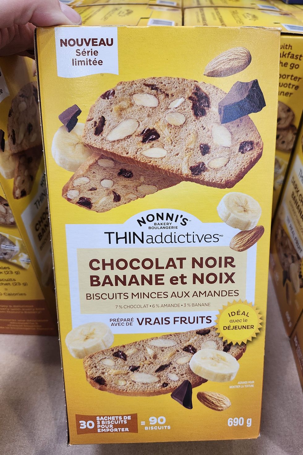 Boite de 30 sachets de biscuits Thin addictives.