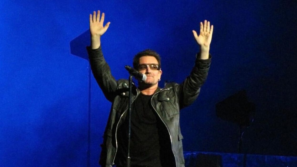 Bono singing for U2.
