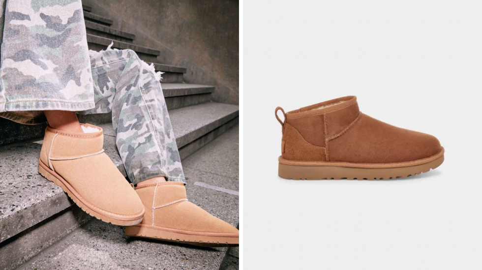 Boots from EGO. Right: UGG boots.