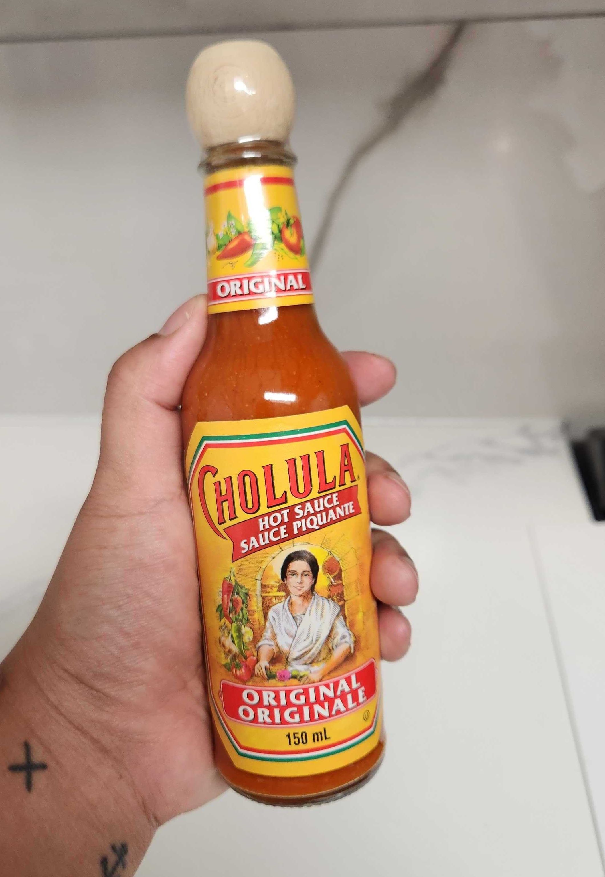 bottle of Cholula Original Hot Sauce.