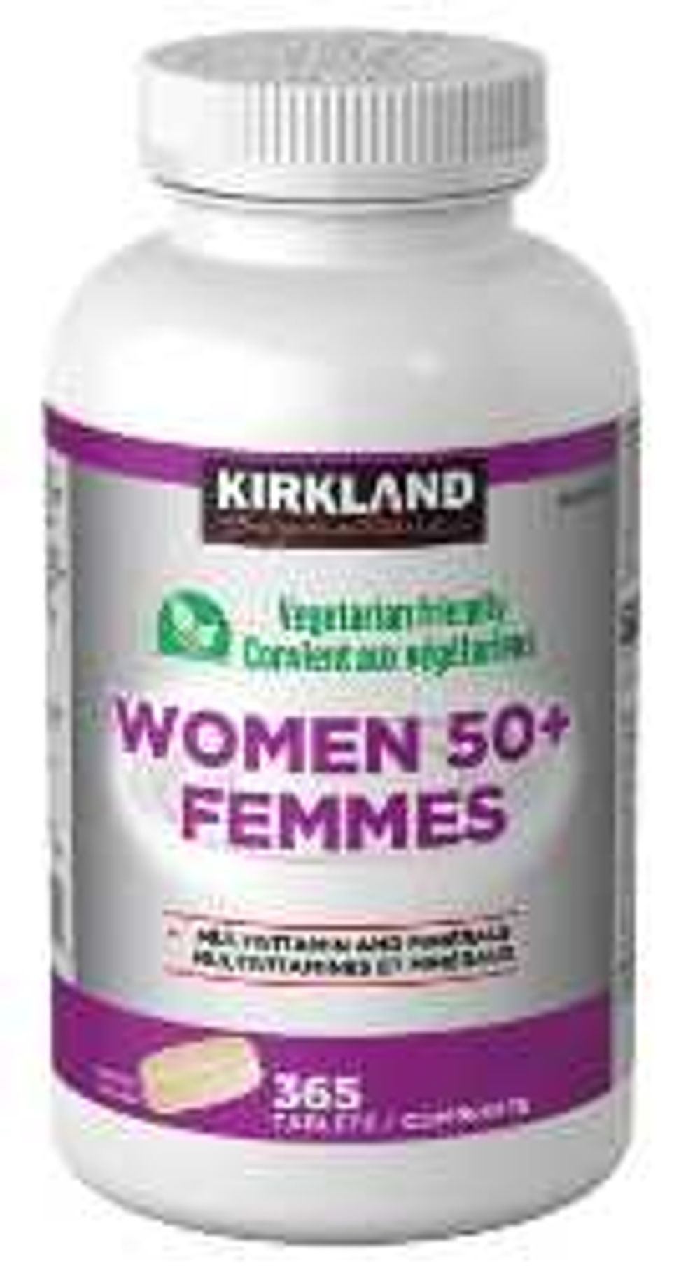 bottle of Kirkland Signature Women 50+ Tablets