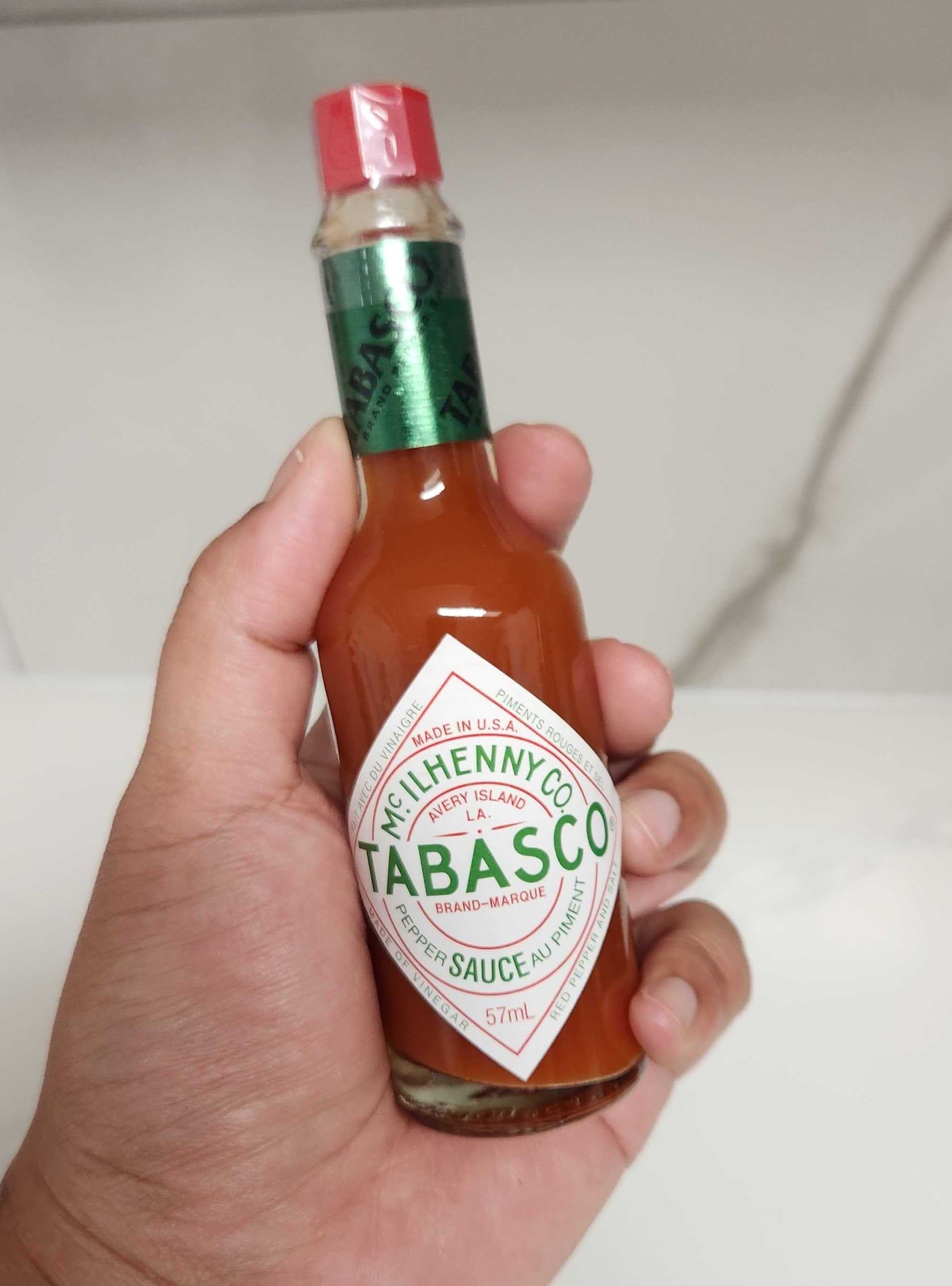 bottle of Tabasco Original Red Sauce.