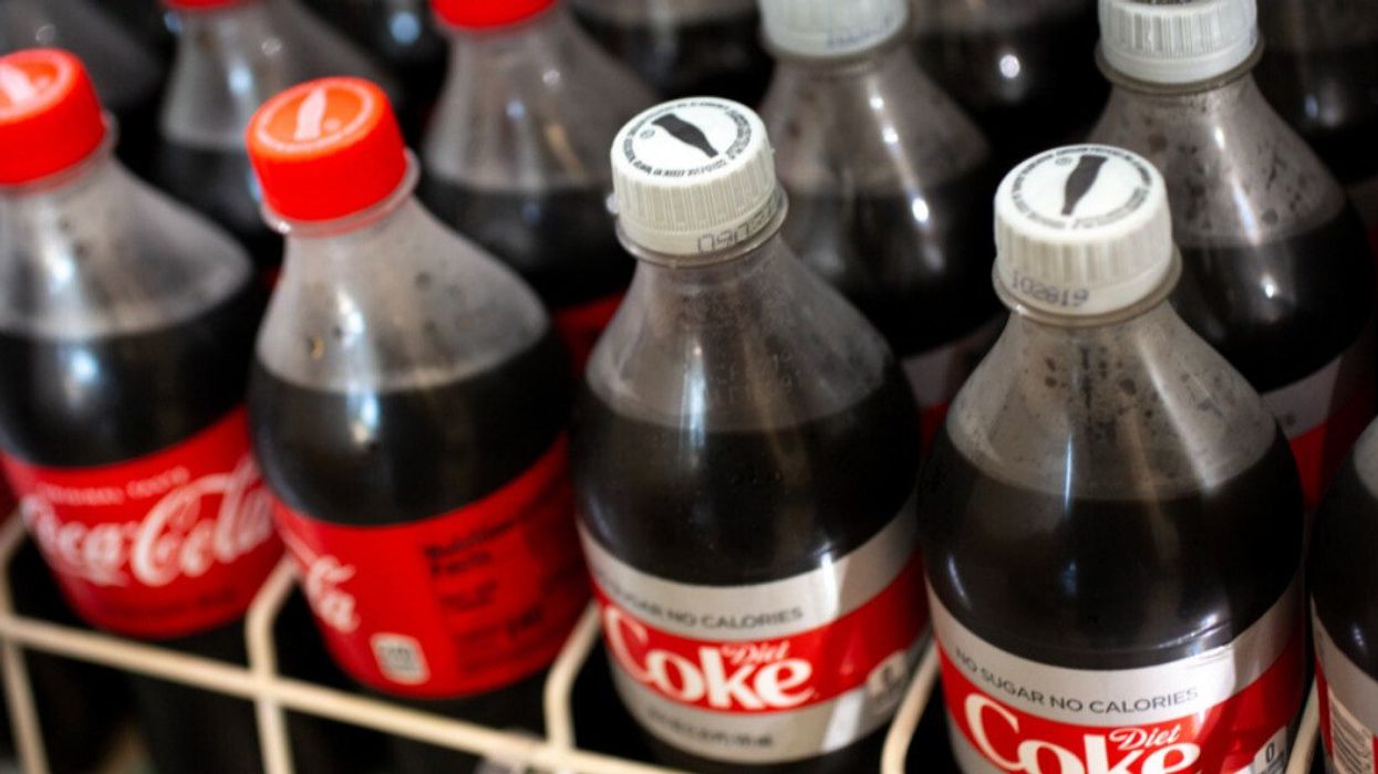Bottles of Coca-Cola and Diet Coke.