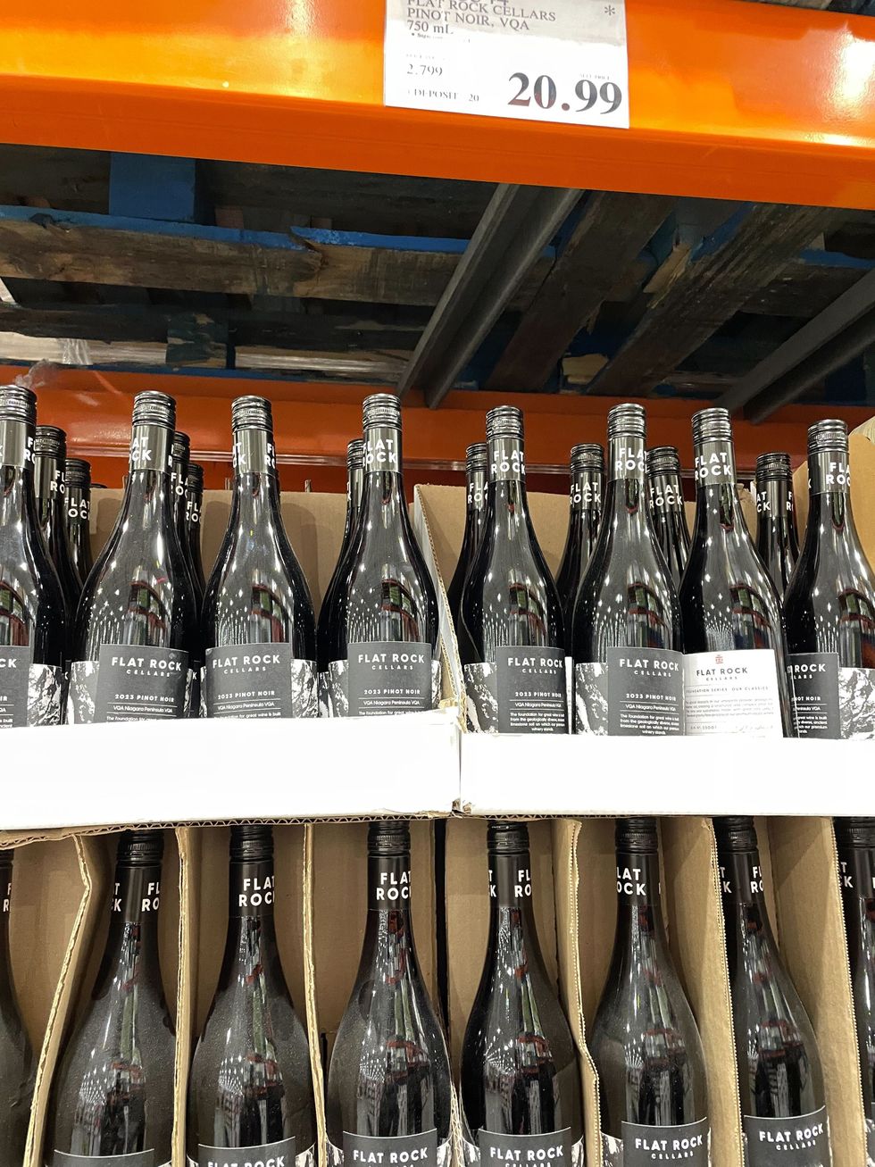 bottles of flat rock cellars pinot noir at costco