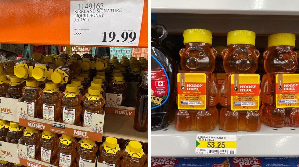 bottles of honey at costco and dollarama