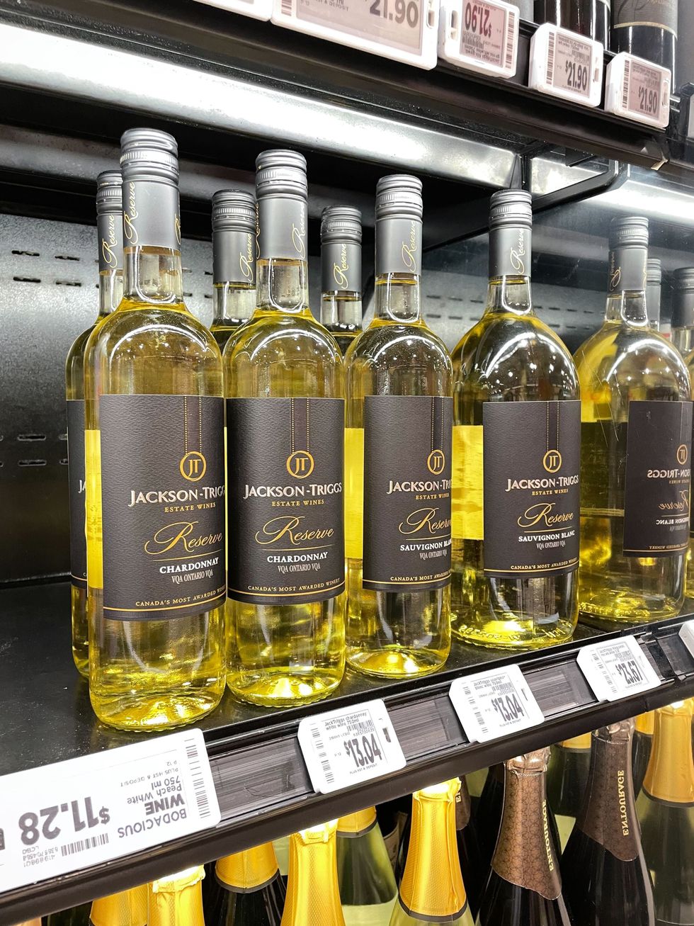 bottles of jackson-triggs chardonnay at metro