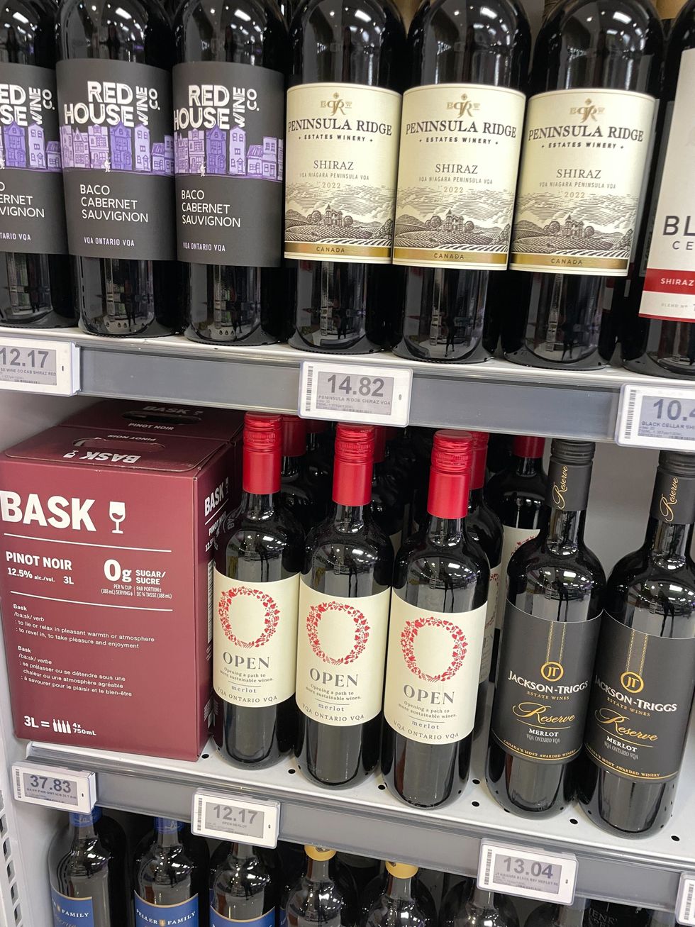 bottles of open merlot at fortions