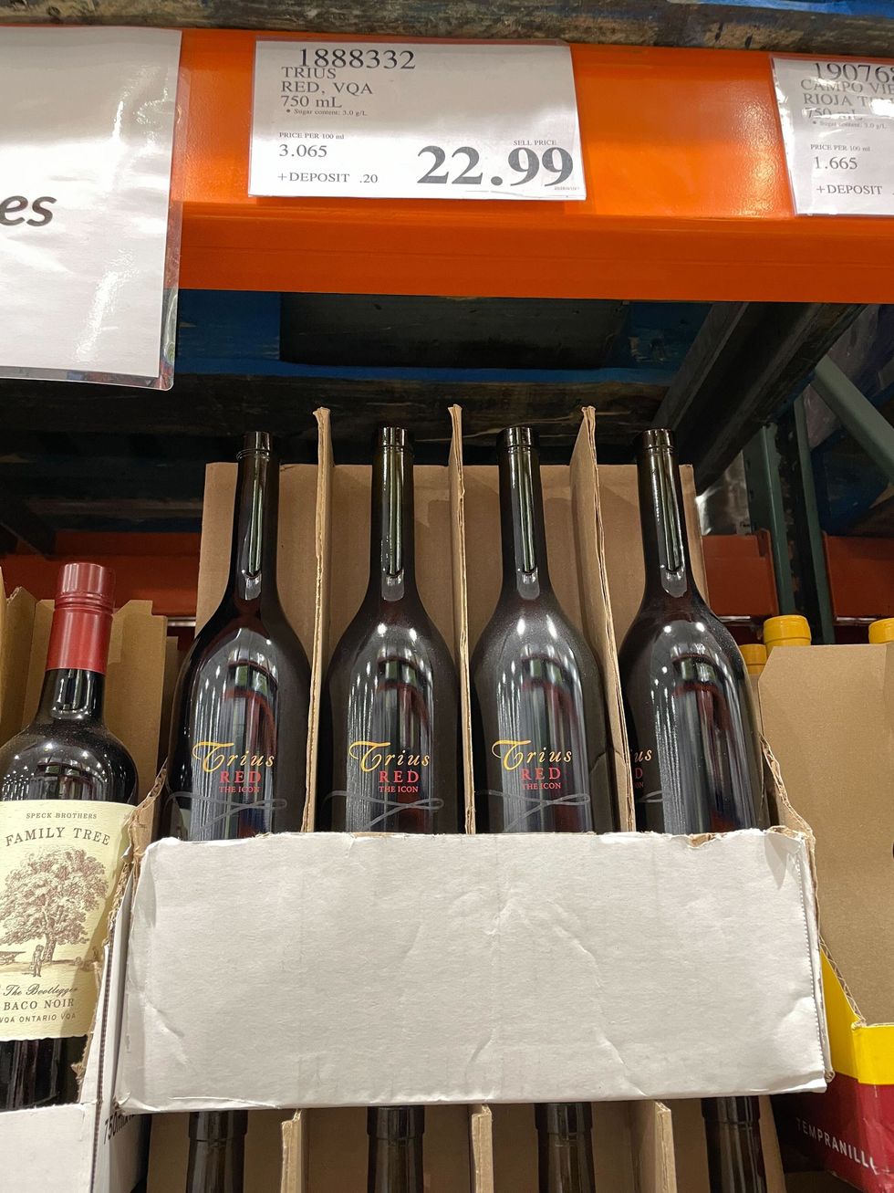 bottles of trius red wine at costco