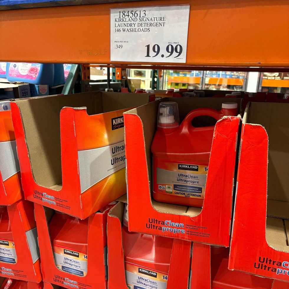 bottles of \u200bKirkland Signature laundry detergent at costco