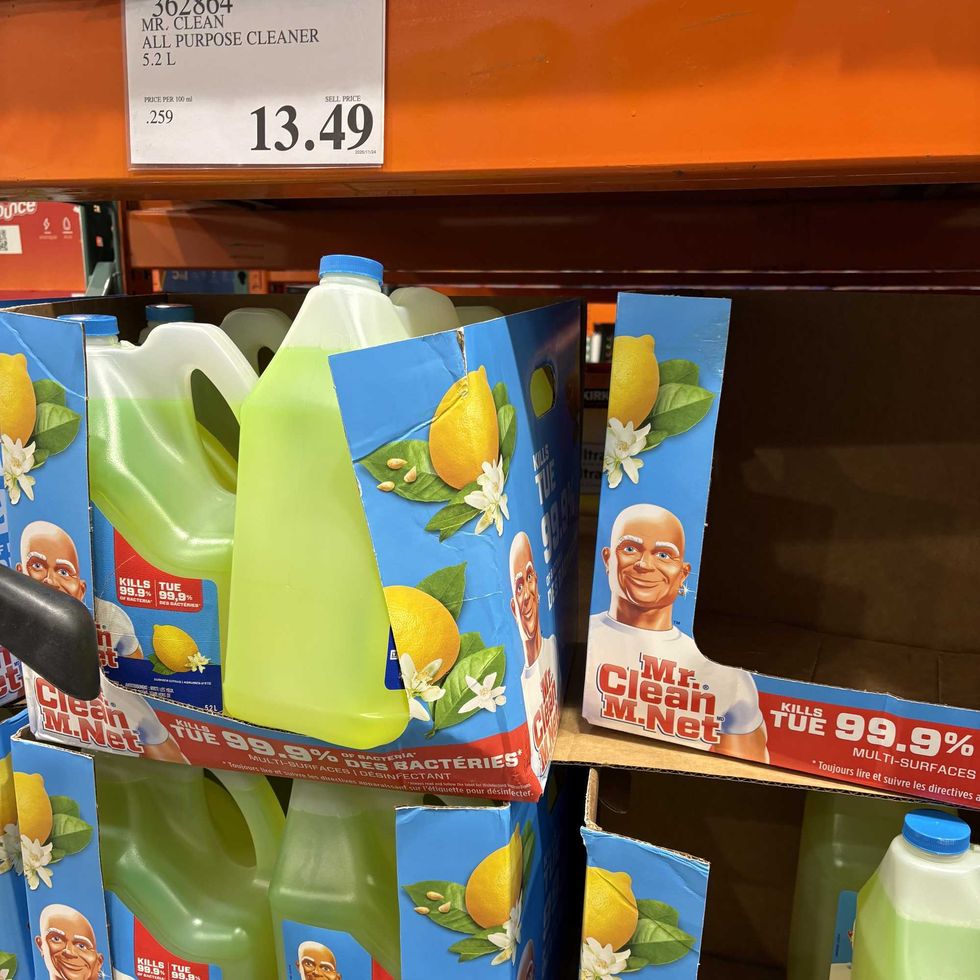 bottles of \u200bMr. Clean all-purpose cleaner at Costco