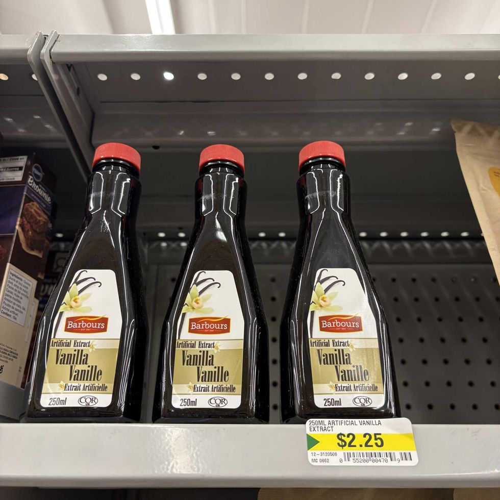 bottles of Vanilla extract at Dollarama
