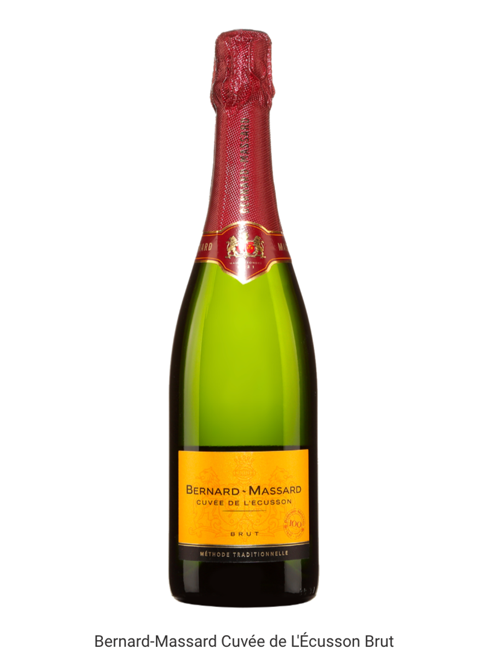 Bouteille de Bernard Massard Cuv\u00e9e de L'\u00c9cusson Brut.