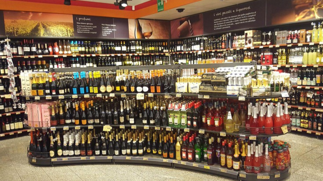 Bouteilles d'alcool.