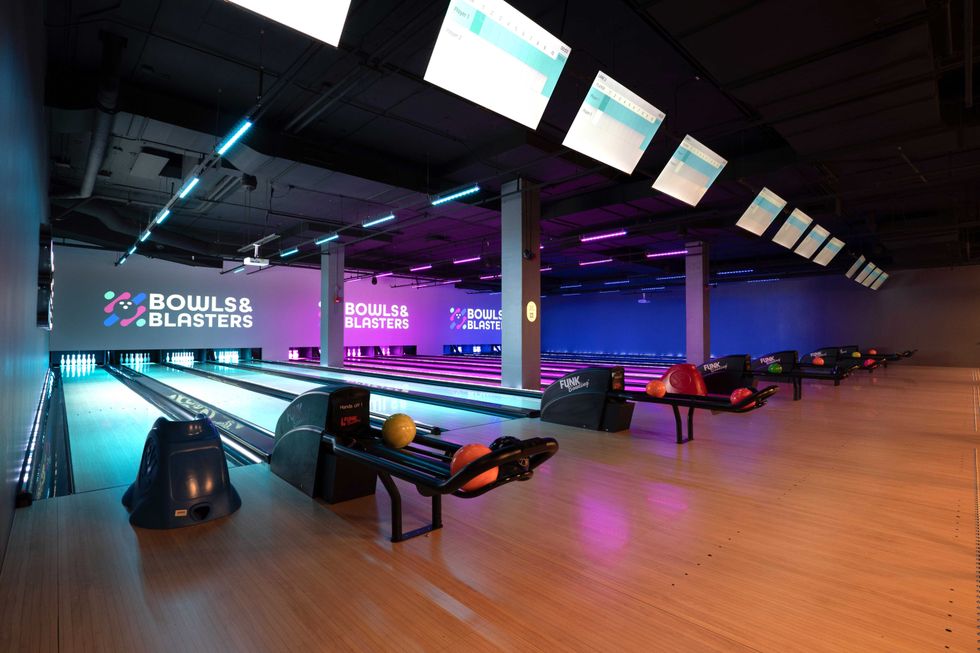 Bowling lanes.