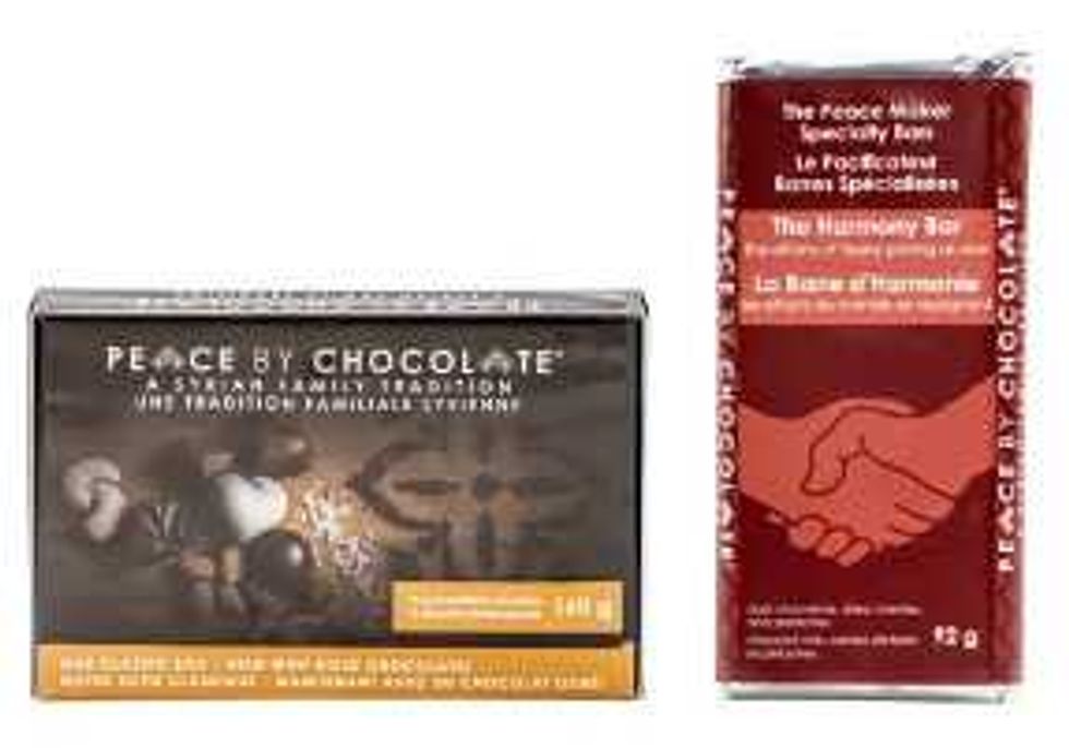box and bar packages of recalled Peace by Chocolate products