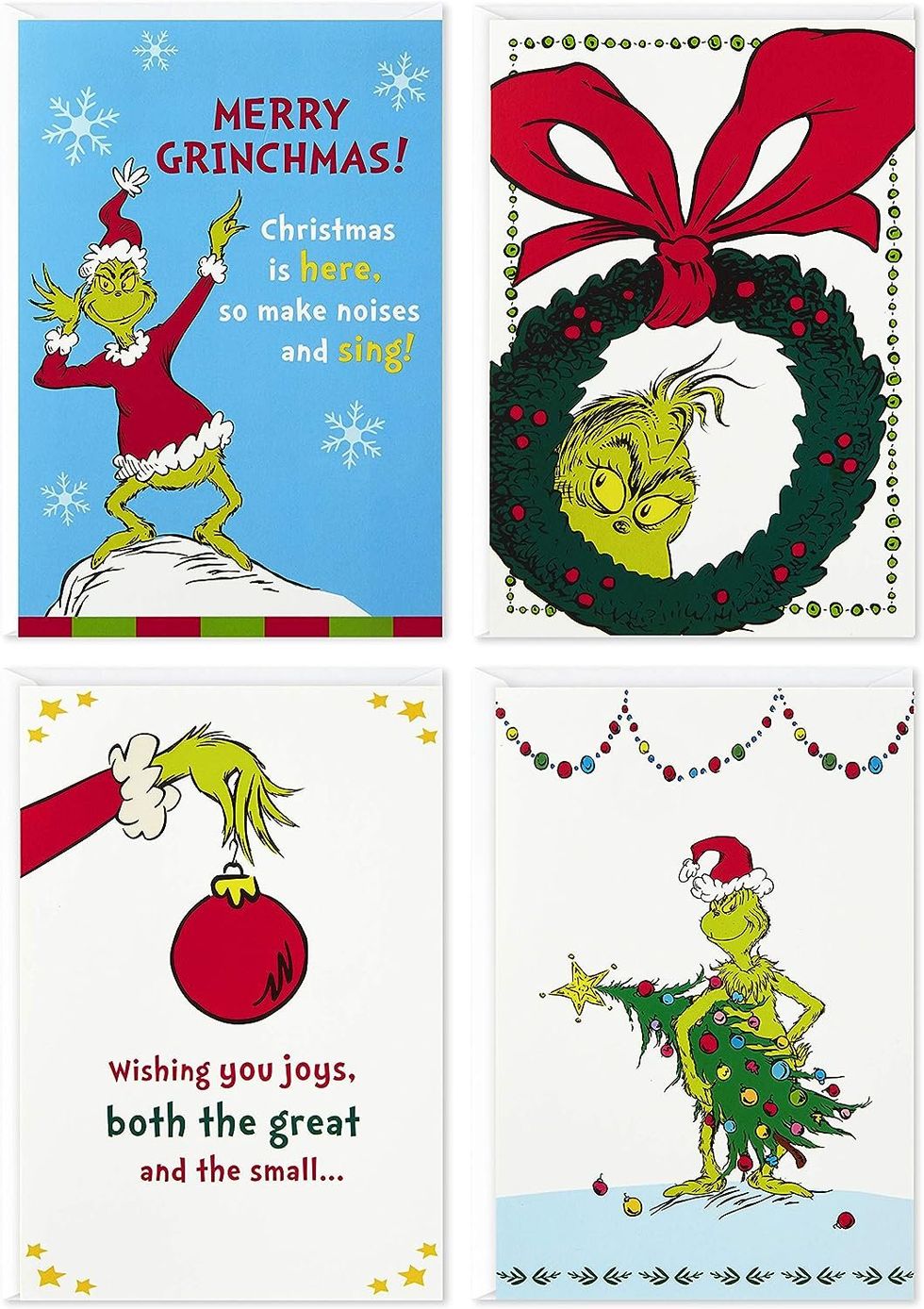 Boxed Christmas Cards Assortment, Classic Grinch.