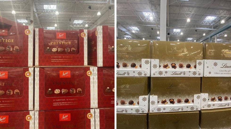 Boxes of chocolates at Costco.