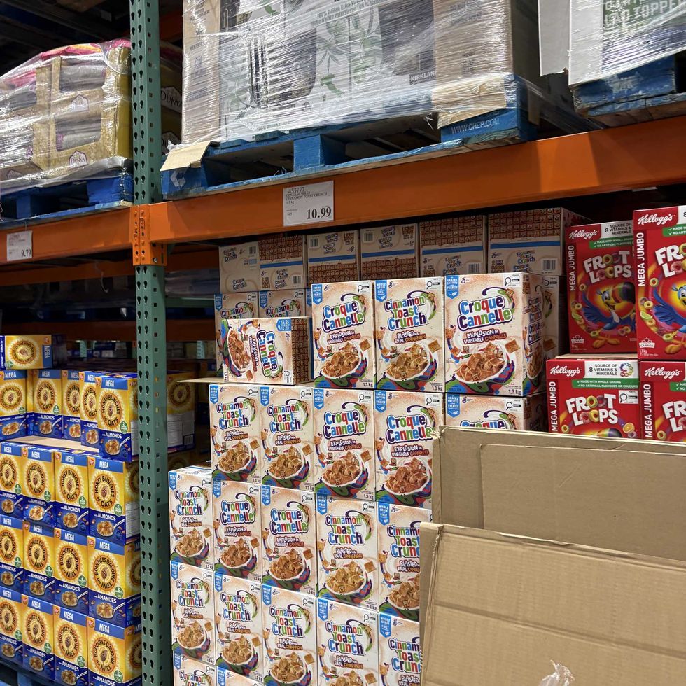 boxes of Cinnamon Toast Crunch at costco